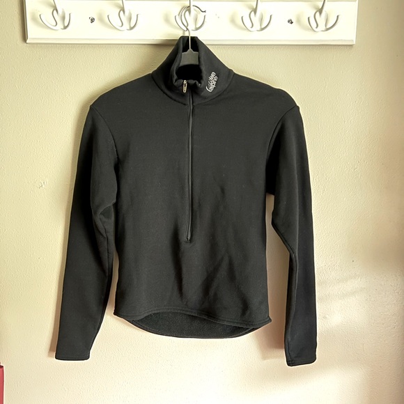 Lowe Alpine Tops - LOWE ALPINE BLACK PULLOVER 3/4 ZIP SIZE SMALL MADE IN USA
